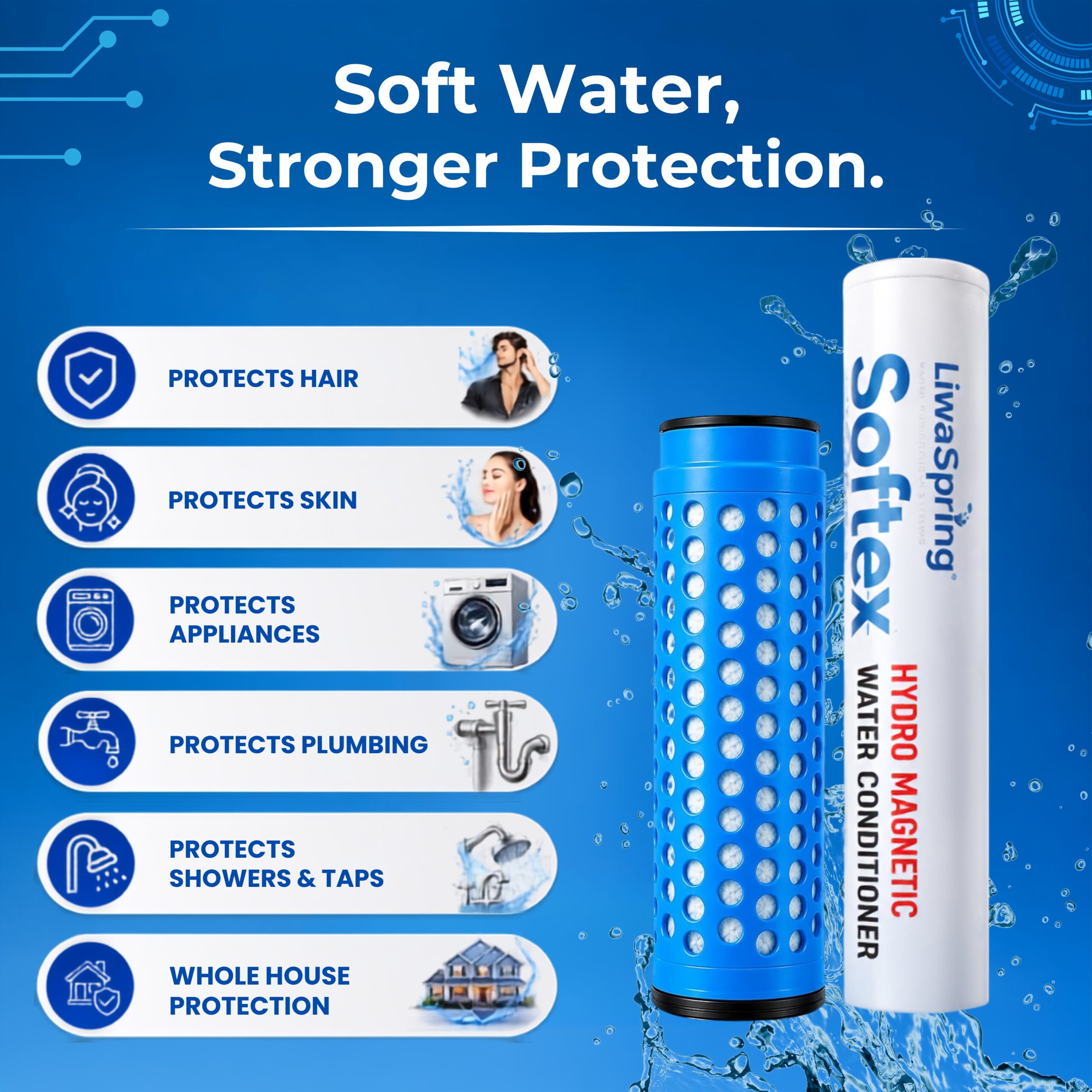 LiwaSpring® Softex Hydromagnetic Water Softner Conditioner - Image 3